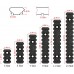  Single Polymer Picatinny Accessory Rail & Pressure Switch Cable Guides Set for MMLOKS System 3-5-7-9-11-13 Slot - 6 Pieces Black